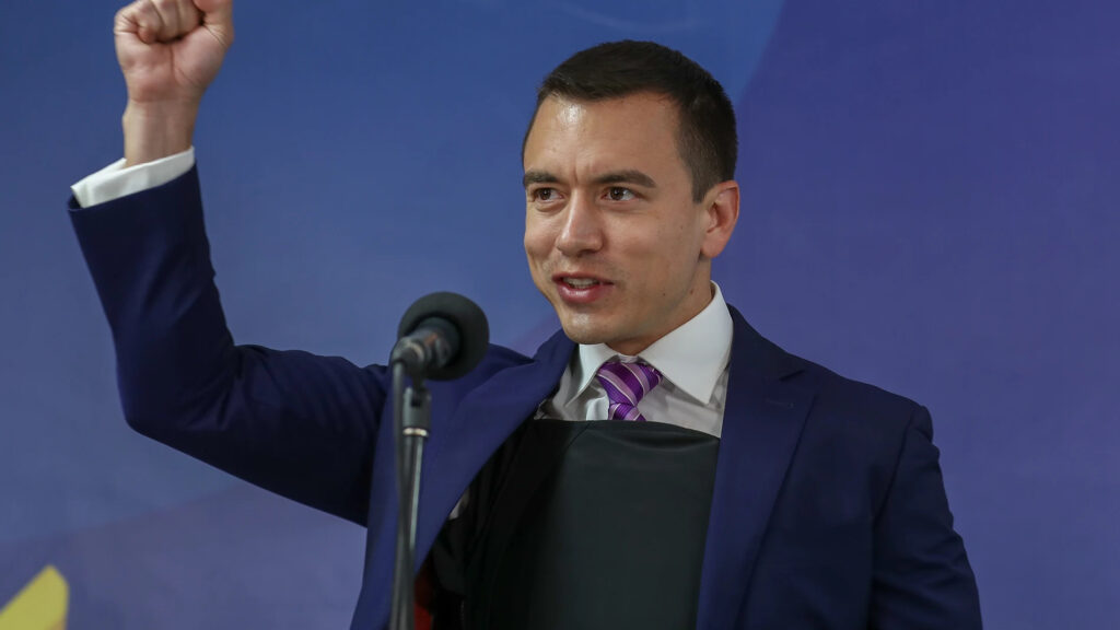 ¿Una prueba para la política de ‘mano dura’? En su búsqueda de la reelección, el presidente Daniel Noboa centra su campaña en la ola de criminalidad en Ecuador.
