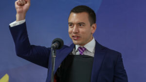 ¿Una prueba para la política de 'mano dura'? En su búsqueda de la reelección, el presidente Daniel Noboa centra su campaña en la ola de criminalidad en Ecuador.