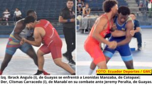 Varones de Guayas ganan la lucha grecorromana y libre durante Campeonato Nacional U23; un técnico explotó contra jueces por decisión en final de los 130 kilogramos