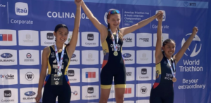 Triatlón Sudamericano: Manuela Ortega, Alejandra Proaño y Domenica Tintín arrasan con el podio para Ecuador