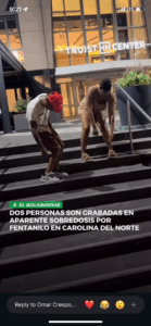Dos personas son grabadas en aparente sobredosis por fentanilo en Carolina del Norte