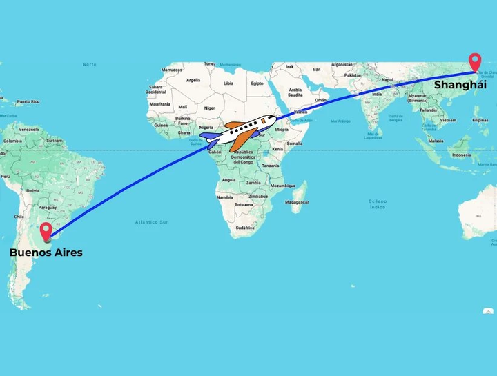 Así será el vuelo más largo del mundo: 29 horas desde China hasta Argentina