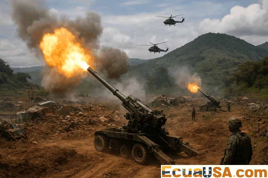 ECUADORIAN ARMY BOMBARDS ILLEGAL MINING SITES IN IMBABURA—HEAVY ARTILLERY MARKS TURNING POINT IN NATIONAL SECURITY POLICY