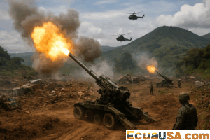 ECUADORIAN ARMY BOMBARDS ILLEGAL MINING SITES IN IMBABURA—HEAVY ARTILLERY MARKS TURNING POINT IN NATIONAL SECURITY POLICY