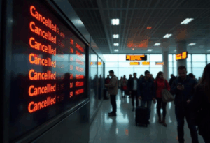 CAOS AÉREO EN EE. UU.: MÁS DE 240 VUELOS CANCELADOS Y 2.500 RETRASOS PARALIZAN AEROPUERTOS CLAVE