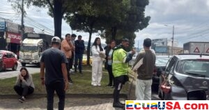 Colisión múltiple en la avenida Eloy Alfaro deja dos heridos en Quito