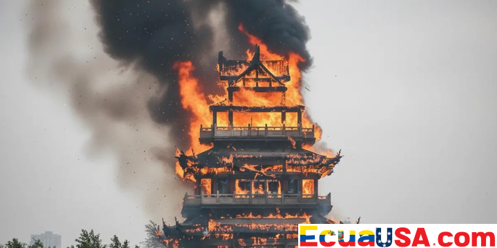 Cenizas de Sabiduría: Incendio Devasta el Histórico Pabellón Wenchang de China, Borrando Siglos de Cultura