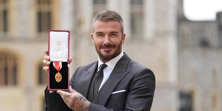 FROM THE PITCH TO THE PALACE: DAVID BECKHAM IS CONFERRED KNIGHTHOOD BY KING CHARLES III AT WINDSOR
