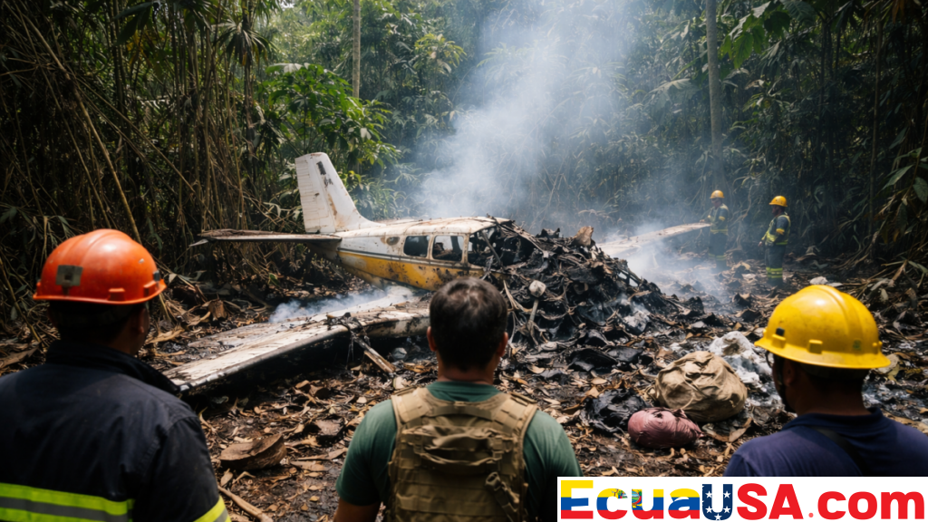 ¡Tragedia en Taisha! Tres muertos en accidente aéreo: autoridades investigan causas del siniestro en la Amazonía ecuatoriana