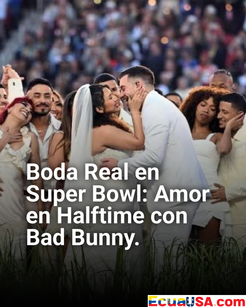 ¡Boda Histórica Bajo las Luces del Super Bowl! Pareja Dice “Sí, Acepto” en Pleno Halftime de Bad Bunny