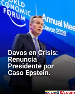 ¡Escándalo Sacude Davos: Presidente del Foro Económico Mundial Renuncia por Vínculos con Jeffrey Epstein!