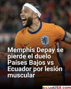 Memphis Depay se pierde el duelo Países Bajos vs Ecuador por lesión muscular