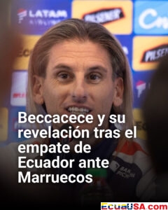 Beccacece tras el empate de Ecuador vs Marruecos: “Sería injusto con los chicos” y apunta al duelo ante Países Bajos