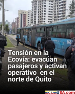 Tensión en la Ecovía: evacúan pasajeros y activan operativo por alerta de robo en el norte de Quito