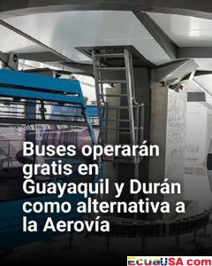 Transporte sin costo por 14 días: buses reemplazan a la Aerovía en Guayaquil y Durán durante mantenimiento