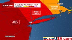 Tornados, inundaciones y granizo golpean Nueva York y Nueva Jersey hoy — y mañana es la final del Mundial en MetLife