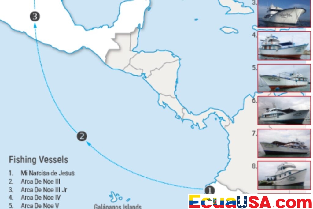 Washington bloqueó 10 barcos pesqueros ecuatorianos y sancionó a 15 personas y empresas de la red que usaba flotas de Manta para llevar cocaína al Cártel de Sinaloa y al CJNG