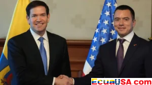 Noboa le dio a Rubio la misma condecoración que a Kristi Noem, hundieron seis barcos ecuatorianos en dos semanas y un Osprey americano aterrizó en la Amazonía: la visita más cargada que Washington ha hecho a Quito